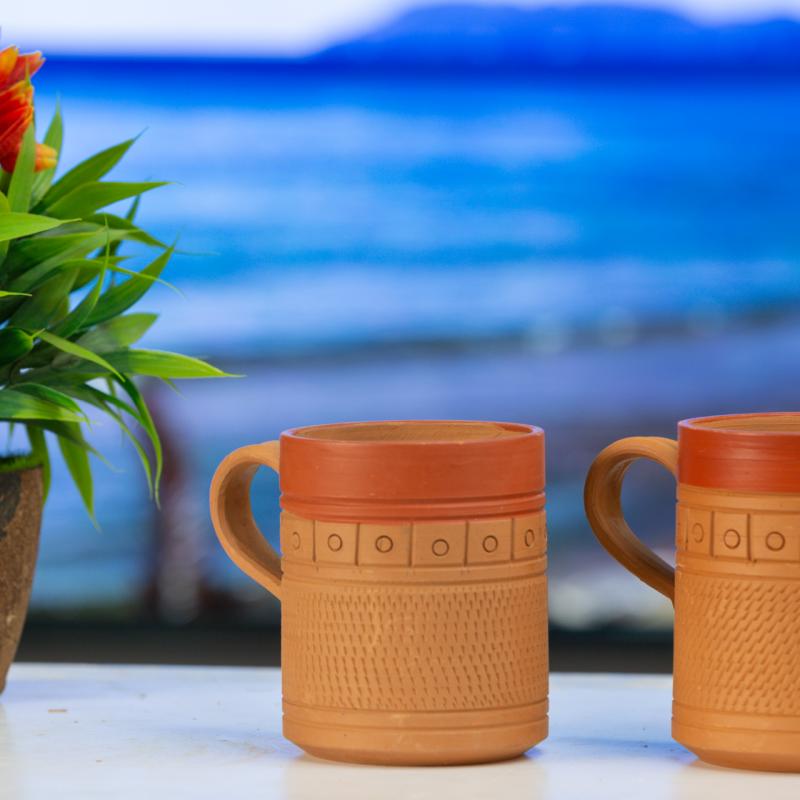 Every Morning Need Terracotta 200ml Reusable Coffee Mug Manufacturer Exporter Wholesaler  buy wholesale - company Karru Krafft | India